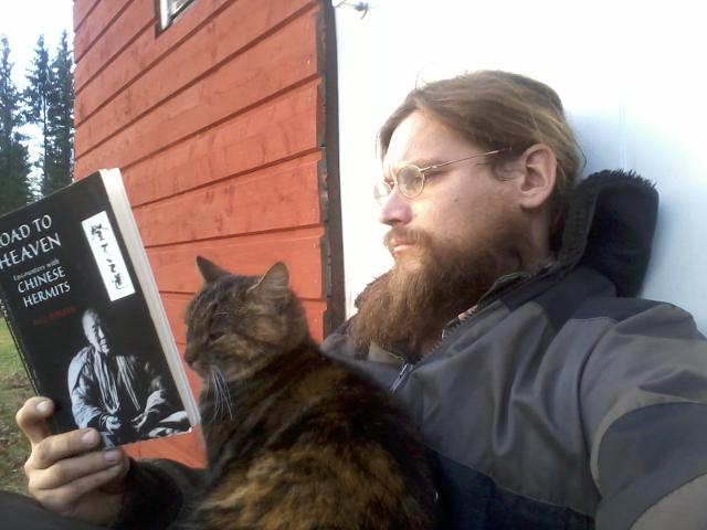 Reading with the cat