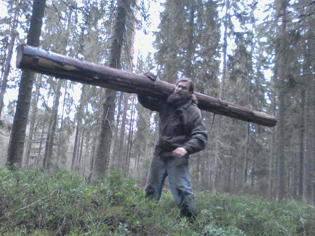 This is about the heaviest log I can carry