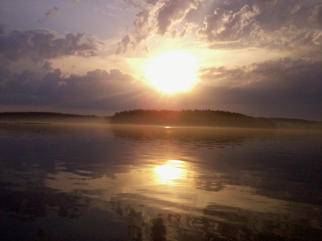 late evening fishing at lake Paloselkä