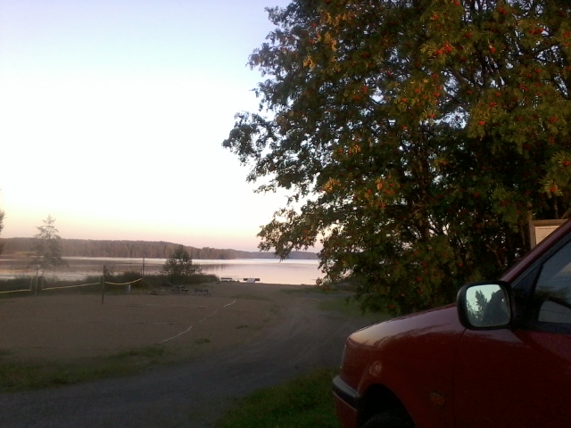 Driving home from Tampere, stopped for an evening swim