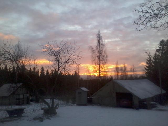 A winter morning sunrise